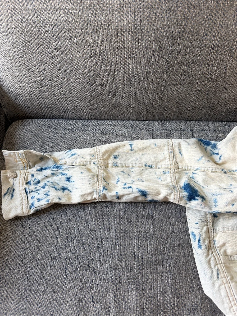 Free People Tie Dye Denim Jacket Size: Large